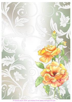Roses and Lace Watercolour Background