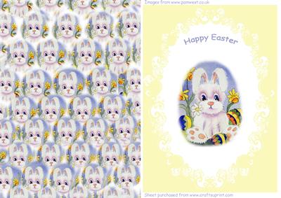 Easter Bunny Topper and Backing Paper