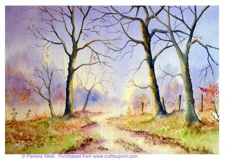 Misty Morning. Original Watercolour Painting