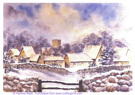 Cotswold Village, Watercolour Painting