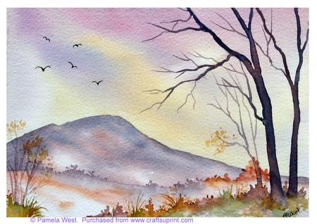 Home to Roost Watercolour Painting
