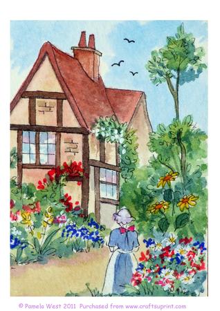 Victorian Cottage 4. Original Watercolour Painting