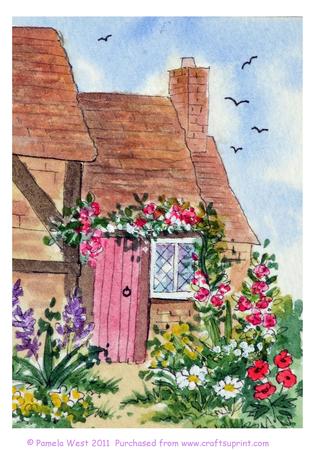 Victorian Cottage 3 Original Watercolour Painting