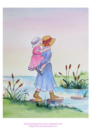 Original Watercolour Painting, Stepping Stones