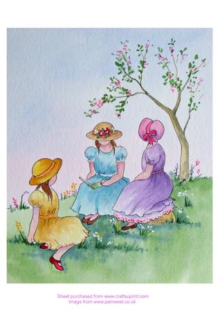 Original Watercolour Painting - Reading a Book