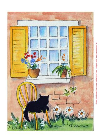 Yellow Shutters Original Watercolour
