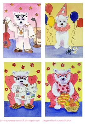 4 Character Westie Toppers