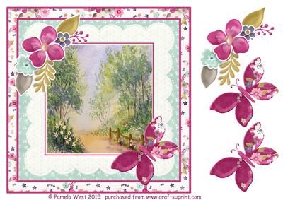 Woodland Daisies with Decoupage