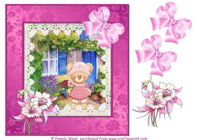 Tilly by the Cottage Door, Decoupage Topper