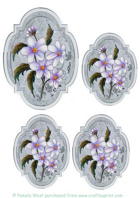 Blue Daisies Toppers/tags