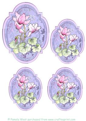 Cyclamen Toppers/tags