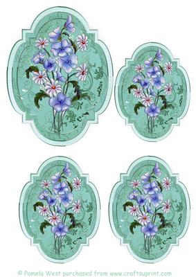 Field Flowers Toppers/tags