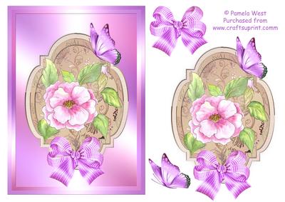 Camelia Card Topper and Decoupage