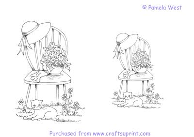 Chair in the Garden Digistamps