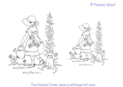 Watering the Garden Digistamp, Digital Stamp