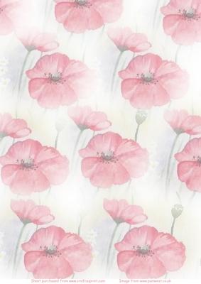 Watercolour Poppy Vellum