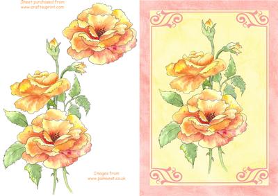 Yellow Rose Watercolour Decoupage