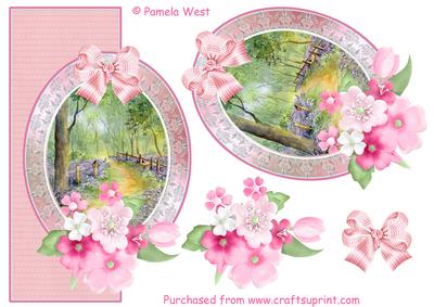 Over the Edge Bluebell Wood Topper with Decoupage