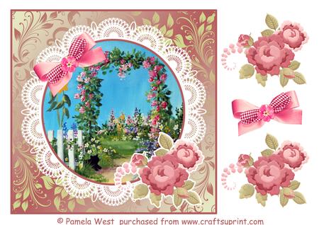 8x8 Archway and Cat Mini Kit with Decoupage
