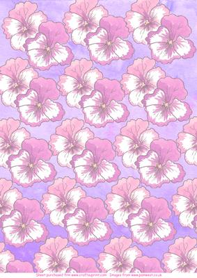 Pink Pansies Vellum