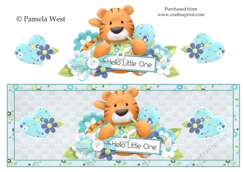 Tiger Baby DL card topper
