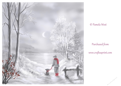 Moon Gazing Monochrome Original Art, Designer Resource