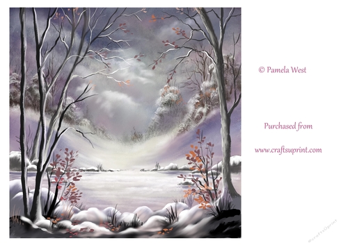 Snowy Lake Original Art, Designer Resource