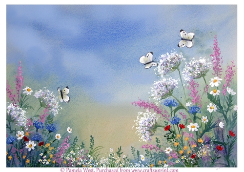 Meadow Flowers  Original Art designer Resource