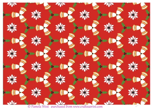 Background 10 Bells and Holly Christmas