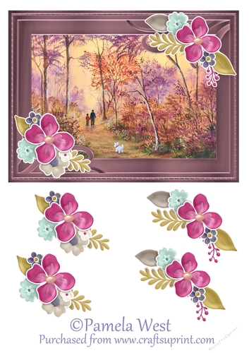 Wait for Me card topper with decoupage