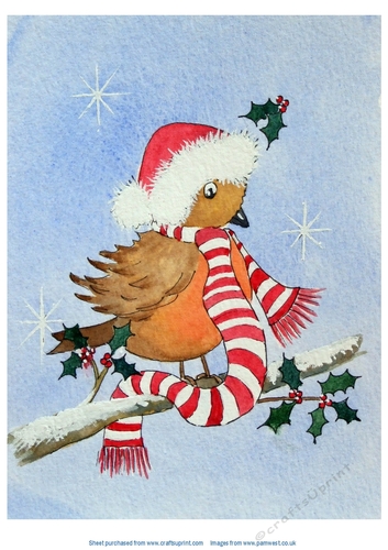 Christmas Robin.  Original art, Designer Resource