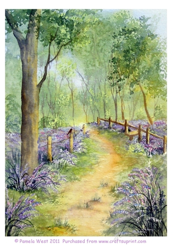 Bluebell Wood Original Art for Designer Resources