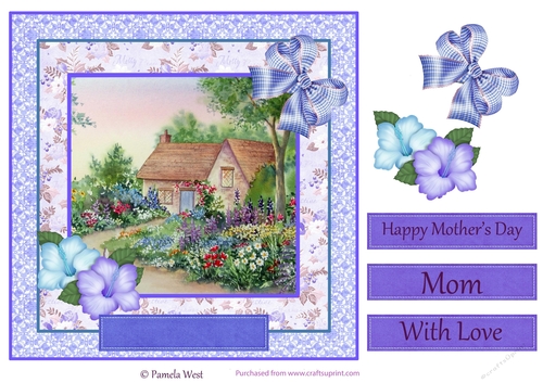 Country Cottage Mothers day/birthday card