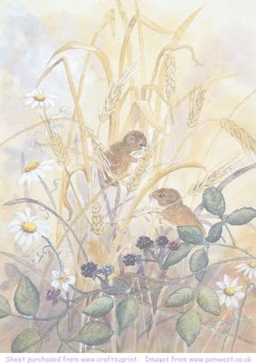 Field Mice and Blackberries Vellum