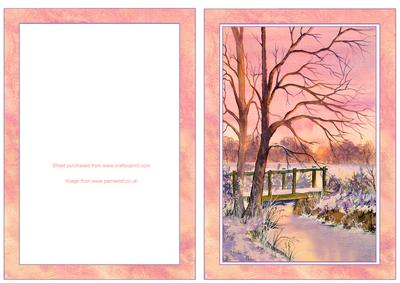 Winter Sunset Card Topper