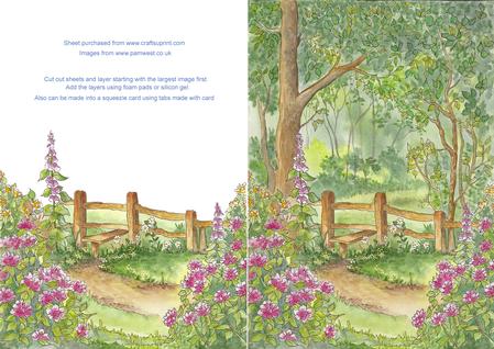 A4 Woodland Scene Decoupage Kit