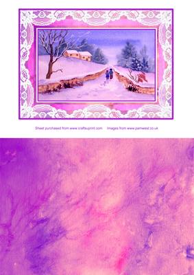 Winter Walk Topper and Background
