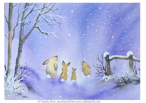 Rabbits in Snow  Designer resource