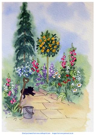 Original Watercolour - Victorian Garden 2
