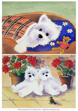 Tired Westies - Original Art