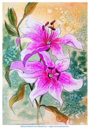 2 Lilies Watercolour Painting