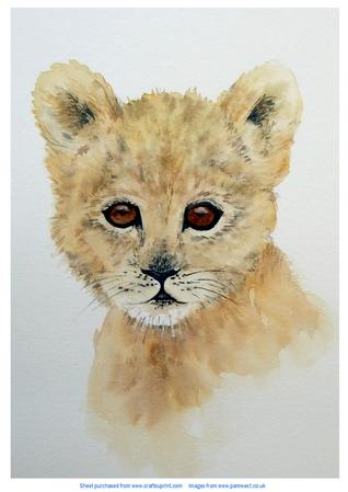 Lion Cub - Original Watercolour