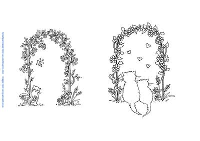 Arch Way and Cat and Cat Sweethearts Digi Stamps