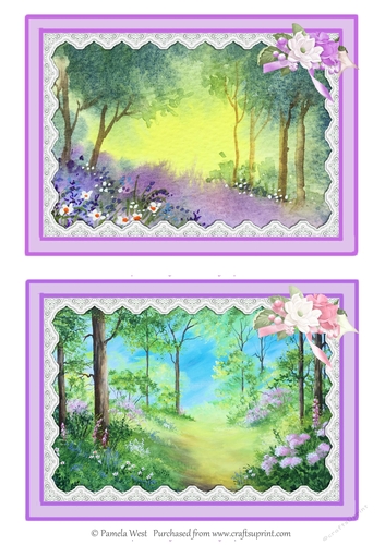 Bluebell Wood and Spring woodland. Two card toppers