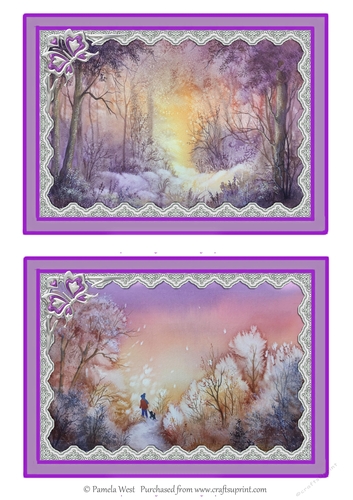 Snowdrifts and Frosty Trees card toppers