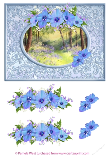 Bluebells and Floral decoupage