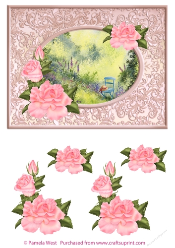 Little bit of Heaven with Roses. including Floral decoupage