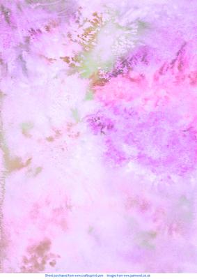 Watercolour Burst Vellum in Pinks