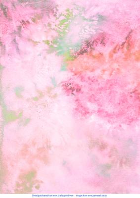 Watercolour Burst Red and Green Vellum