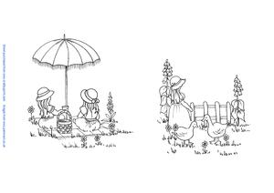 Picnic in the Sun and Feeding the Geese Digi Stamps